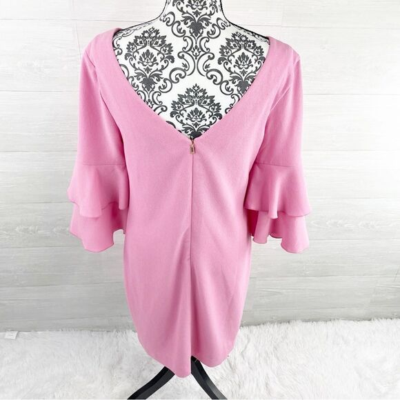 Trina Turk Leona Tiered Ruffle Sleeve Shift Dress - Picture 6 of 9